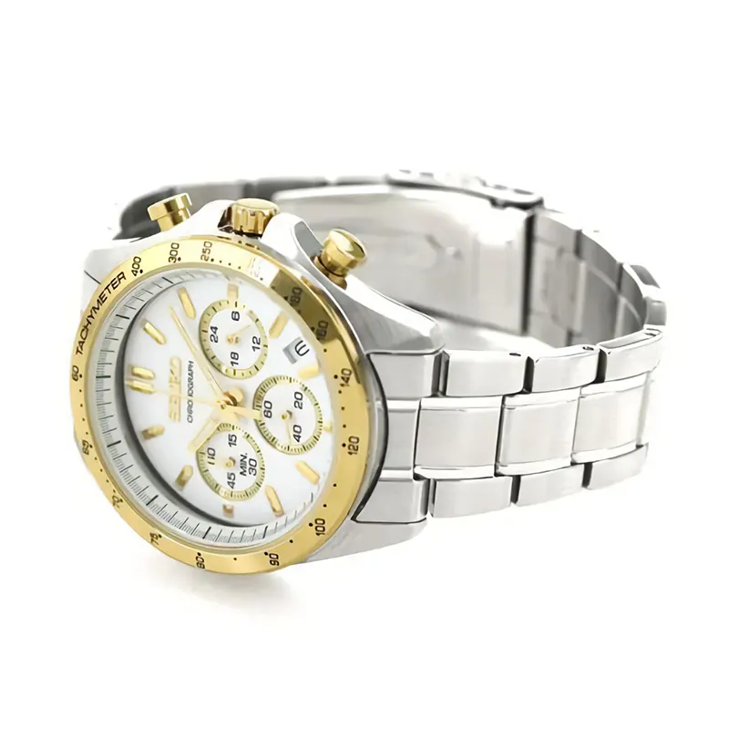 Seiko Spirit Chronograph White Dial Men’s Watch- SBTR024